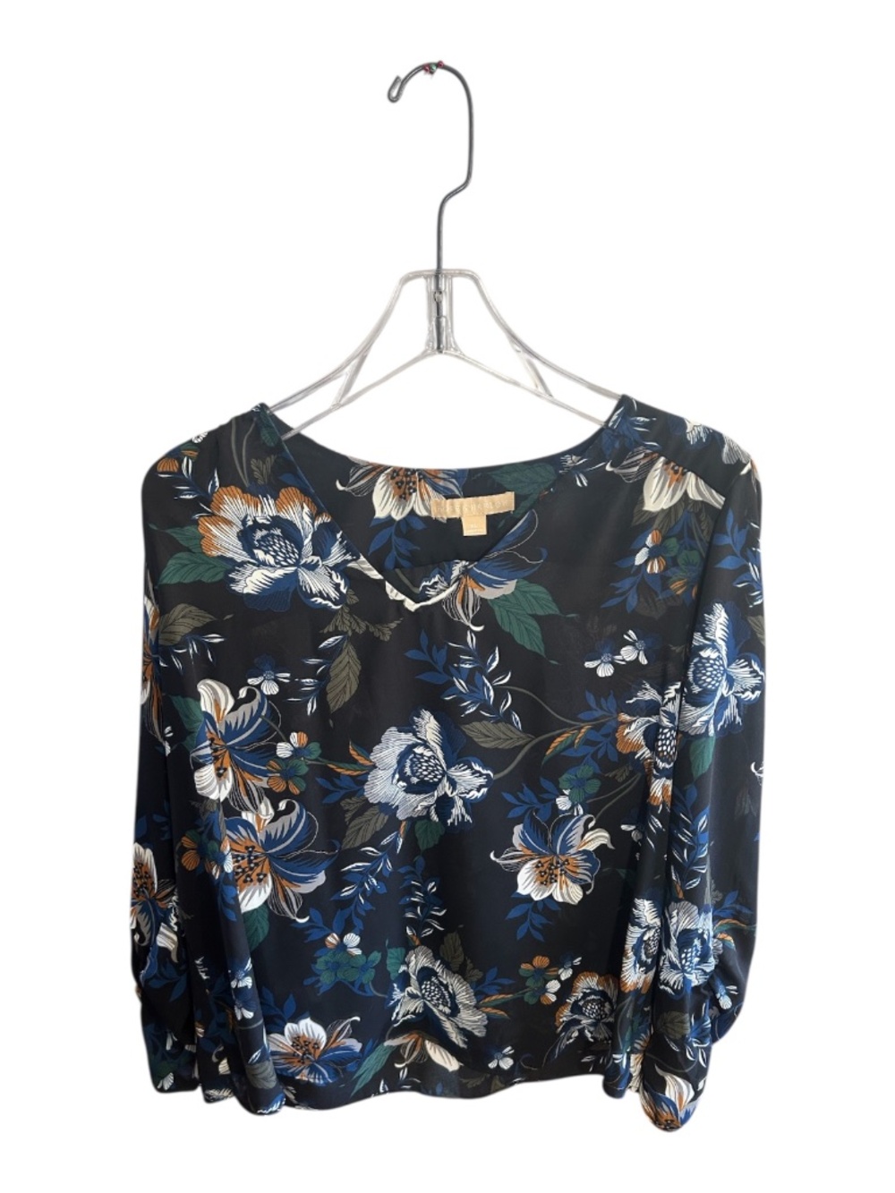 Hope & Harlow Floral Printed V-Neck Blouse-Size XL